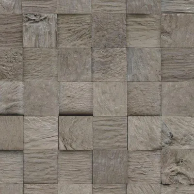 Immagine prodotto di INDO Holz Wandverblender Root Teak mixed Cube Java Sun Bleached 1,02 m²