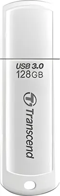 Produktbild von Transcend JetFlash TS128GJF730, 128 GB, USB Typ-A, 3.2 Gen 1 (3.1 Gen 1), 90 MB/s, Kappe, Weiß