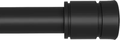 Gordijnroede uittrekbar 76-218 cm schwarz Metall