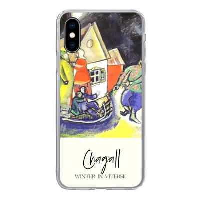 Produktbild von MuchoWow® Handyhülle Schutzhülle Hülle für iPhone X Winter in Witebsk - Chagall Silikon Softcase Handy Hülle - Handyhülle