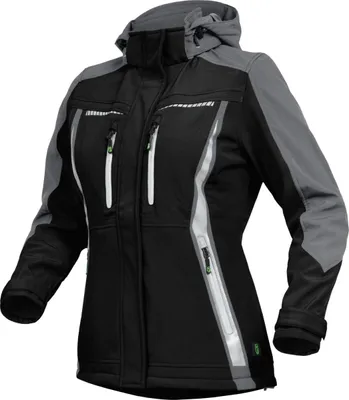 Produktbild von Leibwächter Sommer-Softshelljacke Damen FLXDS Gr. 44 schwarz/grau