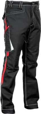 Produktbild von Profi Arbeitshose Cofra MONTIJO schwarz/rot 62