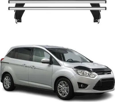 Image de Menabo Barres de toit Transversales pour Ford C-Max II 2010-2019 Gris ABE 2x