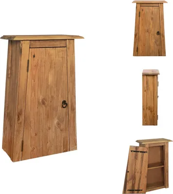 Produktbild von vidaXL Bad-Wandschrank Massivholz Kiefer 42x23x70 cm -  Badezimmermöbel-Sets