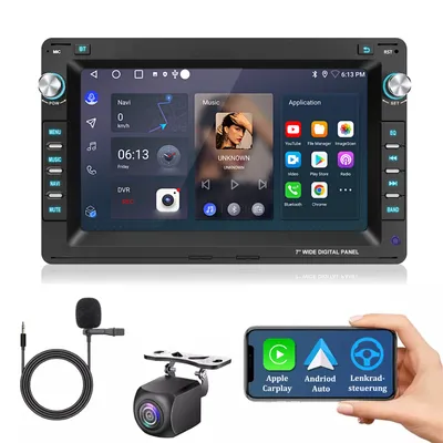Produktbild von Carplay Autoradio Für VW Polo 9N Golf Jetta MK4 Passat T5 Autoradio 13 GPS NAVI WIFI BT USB RDS DAB+ 2+64G Mit Kamera