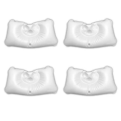 Produktbild von 4x Aufblasbares Badewanne Nackenkissen mit Saugnäpfen 47 x 24,7 cm Badekissen Kopfstütze Wannenkissen