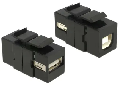 Immagine prodotto di Delock Keystone da presa USB 2.0 A a presa USB 2.0 B, nero