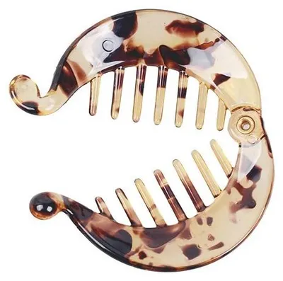 Productafbeelding van Haarclip voor volumineuze kapsels - 2 stuks - Ronde paardenstaartclip - Sterke sluiting - Geschikt voor dik haar - Haarclip