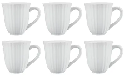 Produktbild von 6er SET Becher, Tassen MYNTE Pure White weiß für 300ml Steingut Ib Laursen