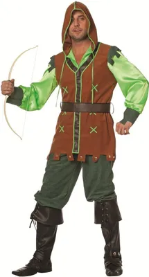 Produktbild von W5338-56-A grün-braun Herren Robin Hood Kostüm Räuber Anzug Gr.56