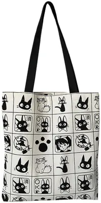 Immagine prodotto di Borsa della spesa riutilizzabile con motivo a gatti e tasca interna