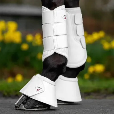 Produktbild von LeMieux WrapRound Leather Over Reach Boots, Farbe:White, Größe:L