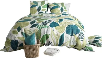 Image de Housse couette + taie Feuillage tropicalia