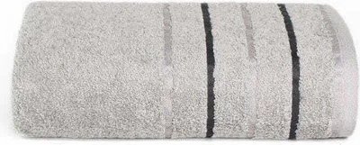 Produktbild von Handtuch, Badetuch aus Baumwolle mit Zierstreifen Fresh 50x90cm Silber