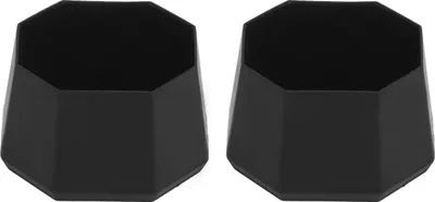 Image de Embouts pour raquettes de tennis, lot de 2, noir | Embouts en silicone pour raquettes de racquetball