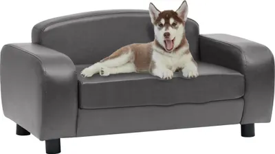 Produktbild von Hundesofa Grau 80x50x40 cm Kunstleder - Hundebetten CC1911