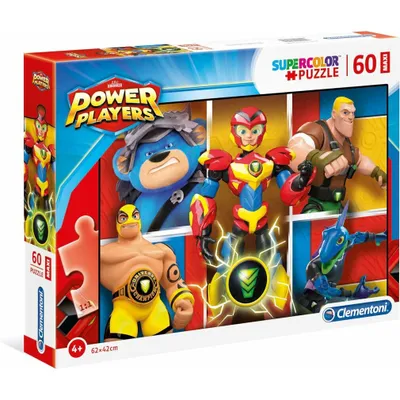 Produktbild von CLEMENTONI Puzzle Power Players MAXI 60 Teile