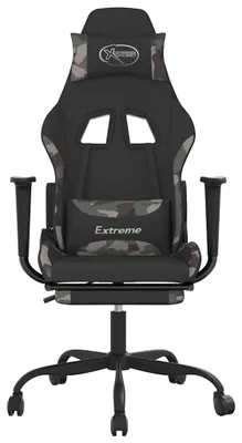 Obrázek produktu pro herní židle vidaXL s masáží a podnožkou Black Camouflage Fabric