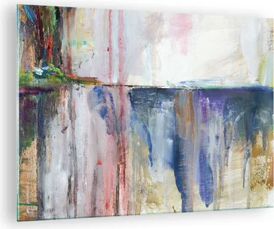 Produktbild von Bilder auf glas - Einteilig - Abstraktion Farben Öl - 70x50cm - Glasbilder - Wandbilder - Bilder - zum Aufhängen bereit - Wanddekoration aus Glas - Glas Bilder - Wandbild auf Glas - GAA70x50-4751