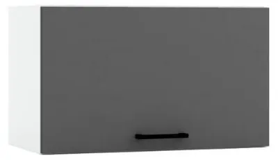 Produktbild von Küchenhängeschrank 60 cm - Graphit und Ashegrau - Schrank für die Dunstabzugshaube - Soft-Close-System - Küchenschrank - Universelle Frontmontage