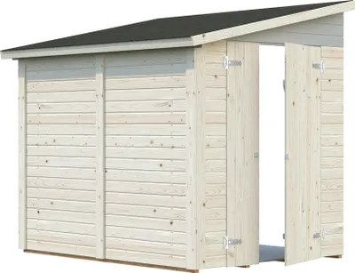 Produktbild von Alpholz Anlehngerätehaus Mia 3,6 m² Gerätehaus aus Holz, Geräteschrank mit 16 mm Wandstärke Gartenhaus