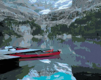 Produktbild von Zuty - Malen nach Zahlen - BOOTE AUF DEM SEE - NAHAUFNAHME (DENNIS FRATES), 40x50 cm, mit Keilrahmen (bereits gespannt)
