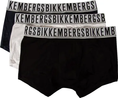 Immagine prodotto di Boxer uomo BIKKEMBERGS confezione 3 boxer elastico a vista cotone elasticizzato underwear articolo BKK1UTR01TR TRI-PACK TRUNK, S - EU S - US XS - FR 2, Cotone 95%,Spandex 5%