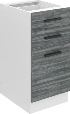Produktbild von Belini Unterschrank Küche, Küchenunterschrank 40 cm Breite. SDSZ Küchenunterschrank ohne Arbeitsplatte. Küchenschrank mit Schubladen, Glamour Wood