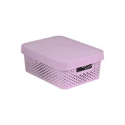Image de Curver Infinity Dots 11L boîte avec couvercle rose