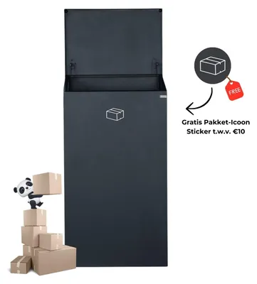 Produktbild von XXXL Paketkasten + GRATIS Aufkleber - PakketPanda® Maxi - Umgekehrter Briefkasten
