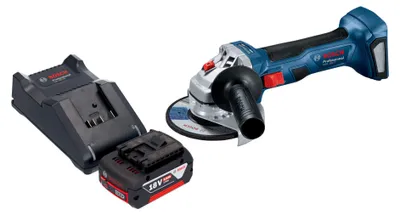 Produktbild von Bosch GWS 18V-7 Professional Akku Winkelschleifer 18 V 115 mm Brushless + 1x Akku 5,0 Ah + Ladegerät