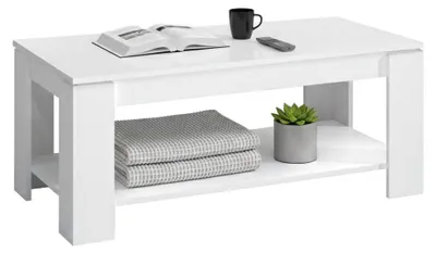 Image de Aeolus - Table de Salon, 102x43x50h cm Blanc
