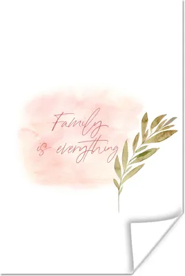 Produktbild von MuchoWow® Poster Familie - Zitate - Familie ist alles - Sprichwörter 60x90 cm - Wanddekoration