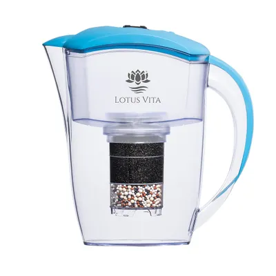 Produktbild von Lotus Vita Wasserfilter Kanne Esprit 1,3L - Himmelblau - Natura Plus