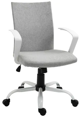 Produktbild von Ergonomischer Schaukel-Bš¹rostuhl, Drehstuhl, h?henverstellbarer Stoffbš¹rostuhl, 61 x 61 x 89šC99 cm, hellgrau