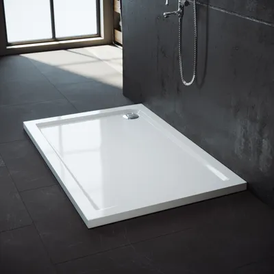 Obrázek produktu pro SONNI Čtvercová sprchová vanička 120x100x4cm, ABS sprchová vanička, protiskluzový povrch