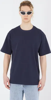 Produktbild von Oversize T-Shirt - Heavy Weight Basic Shirt L Dunkelblau