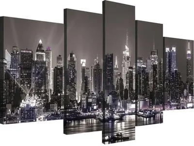 Produktbild von Leinwandbild Stadt 5er-Set 170x100 cm