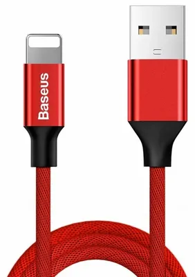 Obrázok produktu pre Opletený USB kábel - iPhone Lightning 1,8 m - červený