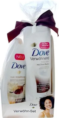 Produktbild von Dove Verwöhn-Set Pflegedusche Shea Butter Vanilleduft 250ml, Bodylotion Shea Butter 400ml