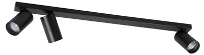 Immagine prodotto di Faretto ALASA nero 3xGU10x10W in metallo, dimensioni: 10x70x5,5 cm, IP20 Alfa
