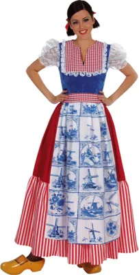 Produktbild von M210136-XL Damen Holländerin Kleid lang Holandkostüm Gr.XL