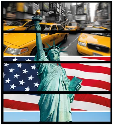 Produktbild von Wallario Möbelfolie / Aufkleber, geeignet für Ikea Malm Kommode mit 4 Schubfächern - New York Collage
