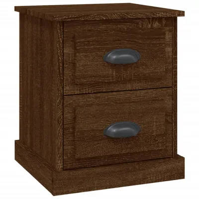 Zdjęcie produktu dla vidaXL Stolik nocny brązowy dąb 39x39x47,5 cm materiał drewnopochodny