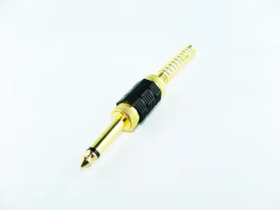 Produktbild von Klinkenstecker 6,3 mm Mono Gold HQ Schwarz