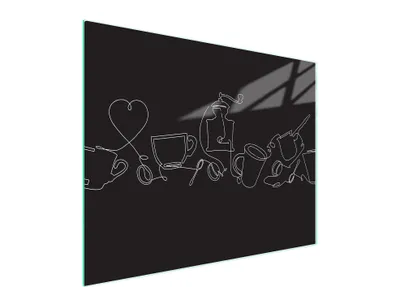 Image de Planche à découper en verre 52x40 noir
