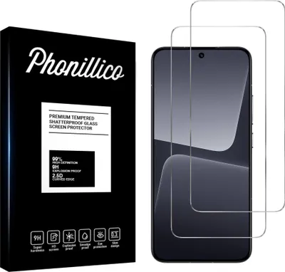 Produktbild von Hartglas für Xiaomi 13 /  Xiaomi 14 /  Xiaomi 15 [2 Stück] Displayschutzfolie Screen Protector Film Anti-Kratzer Glas Resistant Phonillico®