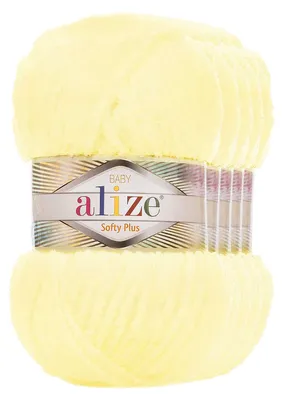 Produktbild von 5 x 100g Kuschelwolle Alize Softy Plus Baby 100 Strickgarn Babywolle