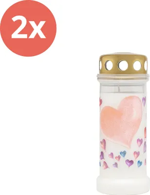 Imagen del producto de Bolsius - Velas conmemorativas - Velas con tapa - Globos - 70 horas de duración - Paquete económico - 2 unidades