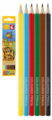 Produktbild von Titanum Buntstifte 6 Farben Sechseckig Schulbedarf Basteln